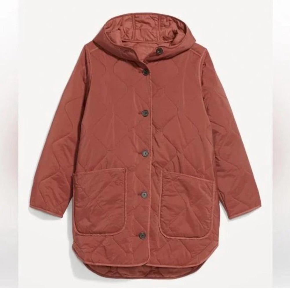 Old Navy quilted coat with hood!